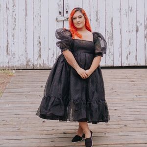 Selkie Caviar Polkadot Puff Dress